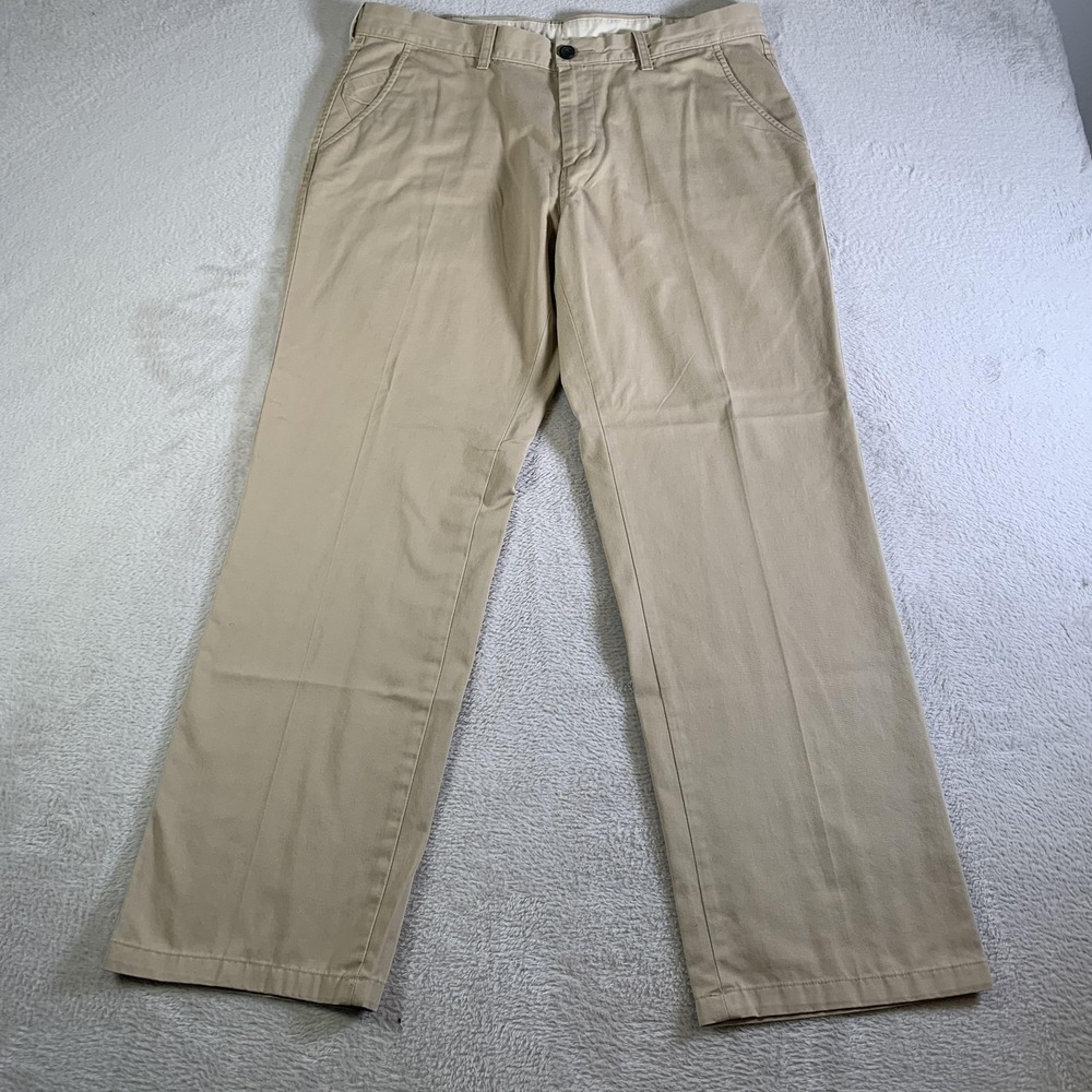 Life Khaki Pants Mens 36x30 Beige Chino Straight Canvas Casual Workwear Business